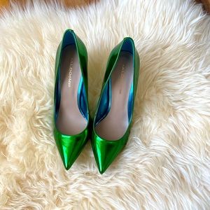 Aldo Metallic Green Heels